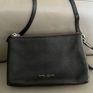 Marc Jacobs DARK GREY dual zip crossbody bag